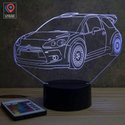 Lampe illusion 3D CitroÃ«n DS3 Rally