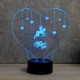 Lampe illusion 3D CÂœur Cupidon