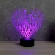 Lampe illusion 3D CÂœur I Love You