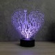 Lampe illusion 3D CÂœur I Love You