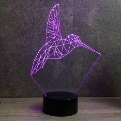 Lampe illusion 3D Colibri Origami