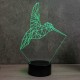 Lampe illusion 3D Colibri Origami