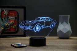 Lampe illusion 3D Corvette C3 1968