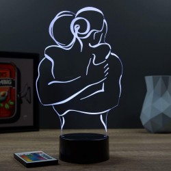 Lampe illusion 3D Couple amoureux