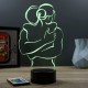 Lampe illusion 3D Couple amoureux