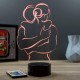 Lampe illusion 3D Couple amoureux