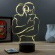 Lampe illusion 3D Couple amoureux