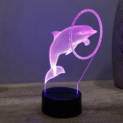 Lampe illusion 3D Dauphin