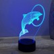 Lampe illusion 3D Dauphin