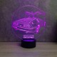 Lampe illusion 3D De Lorean DMC12