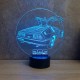 Lampe illusion 3D De Lorean DMC12