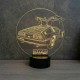 Lampe illusion 3D De Lorean DMC12