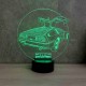 Lampe illusion 3D De Lorean DMC12