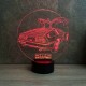 Lampe illusion 3D De Lorean DMC12