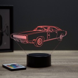 Lampe illusion 3D Dodge Charger 1970