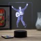 Lampe illusion 3D Elvis Presley et sa guitare