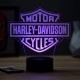 Lampe illusion 3D EmblÃ¨me Harley Davidson