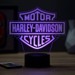 Lampe illusion 3D EmblÃ¨me Harley Davidson