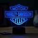 Lampe illusion 3D EmblÃ¨me Harley Davidson