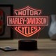 Lampe illusion 3D EmblÃ¨me Harley Davidson