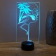 Lampe illusion 3D Flamant Rose