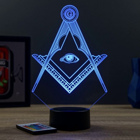 Lampe illusion 3D Franc-MaÃ§on