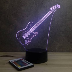 Lampe illusion 3D Guitare Basse