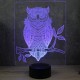 Lampe illusion 3D Hibou Chouette