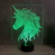 Lampe illusion 3D Licorne de profil