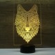 Lampe illusion 3D Loup