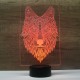 Lampe illusion 3D Loup