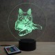 Lampe illusion 3D Maine Coon