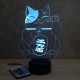 Lampe illusion 3D Maneki-Neko