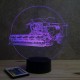 Lampe illusion 3D Moissonneuse batteuse