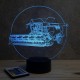 Lampe illusion 3D Moissonneuse batteuse