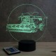 Lampe illusion 3D Moissonneuse batteuse