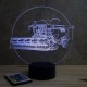 Lampe illusion 3D Moissonneuse batteuse