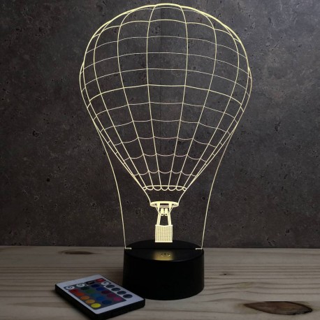 Lampe illusion 3D MontgolfiÃ¨re