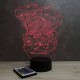 Lampe illusion 3D Harley Davidson Moteur