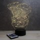 Lampe illusion 3D Harley Davidson Moteur