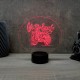 Lampe illusion 3D Moto CafÃ© Racer