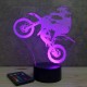 Lampe illusion 3D Motocross