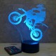 Lampe illusion 3D Motocross