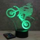 Lampe illusion 3D Motocross