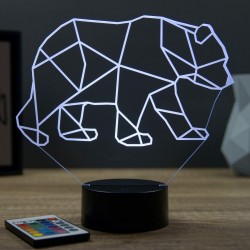 Lampe illusion 3D Ours Origami