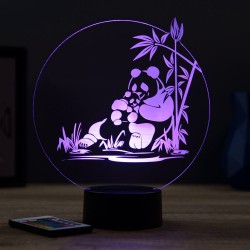 Lampe illusion 3D Panda