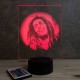 Lampe illusion 3D Reggae Marley