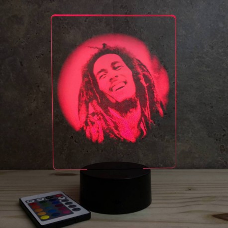 Lampe illusion 3D Reggae Marley