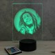 Lampe illusion 3D Reggae Marley