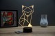 Lampe illusion 3D Renard Origami